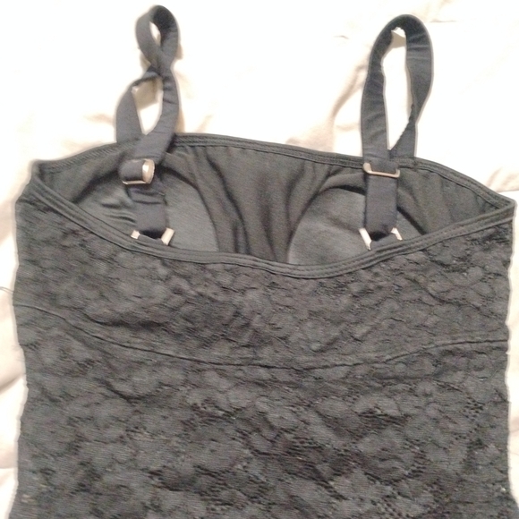 New Scop Swimwear | Black One Piece, Lace With Sheer Mid Section | Size Medium - Picture 9 of 15
